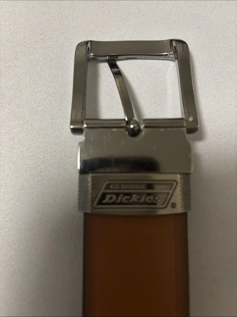 Classic Black Leather Men's Belt - Dickies Reversible Black and Brown Size 38